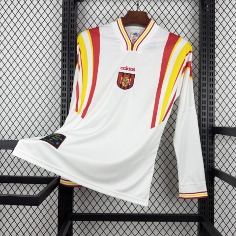 (96/97) كلاسيكي Spain الاحتياطي أكمام طويلة قميص S-2XL