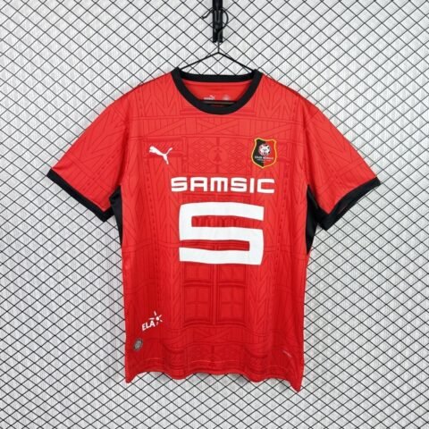 (26/27) Rennes Home Jersey Men Fan Version S-4XL