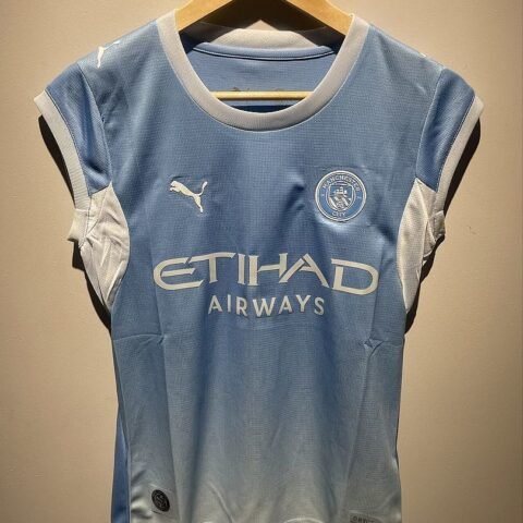 (26/27) Manchester City Home Girl Size Jersey Without Sleeve S-XXL