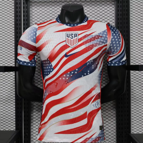 (26/27) Usa Player White With Red Blue S-2XL