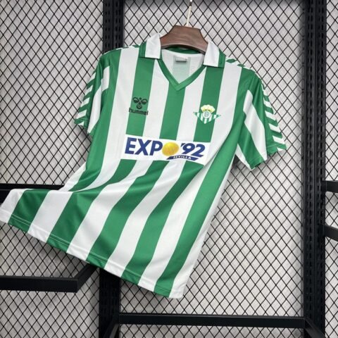 (88/89) Real Betis Home Retro Jersey Álbum Soccer Jersey& Retro Shirts S-2XL