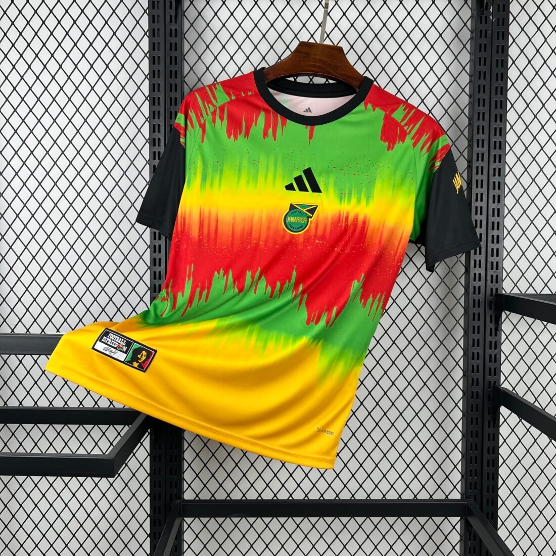 (26/27) Mens Jamaica X Bob Marley Pre Match Jersey S-XXL 10