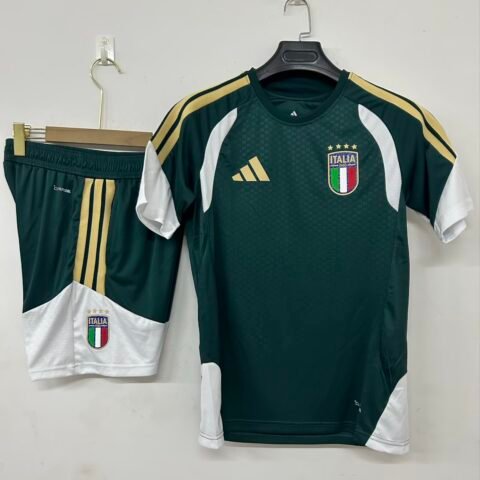 (26/27) Italian Green Short Sleeve تدريب قميص S-2XL