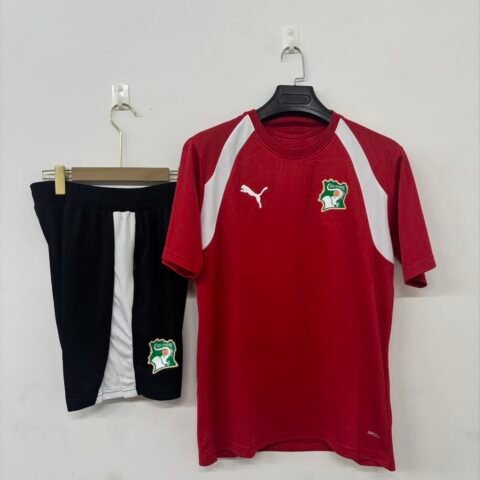 (26/27) Cote Ivoire Red Training Jersey Sizes S-3XL