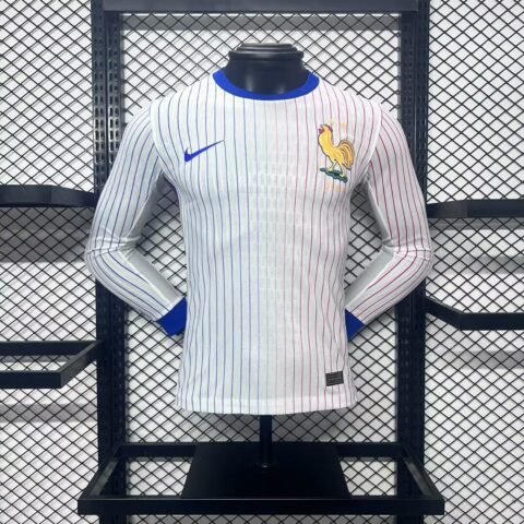 (24/25) Player France Euro الاحتياطي Long Sleeves قميص S-2XL