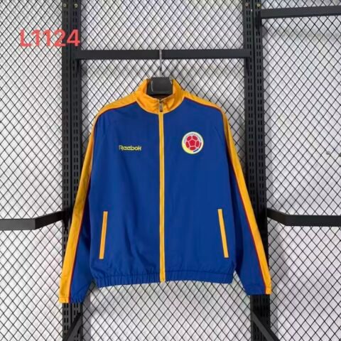 (1998) Retro Colombia Classic Blue Trench Coat S-3XL