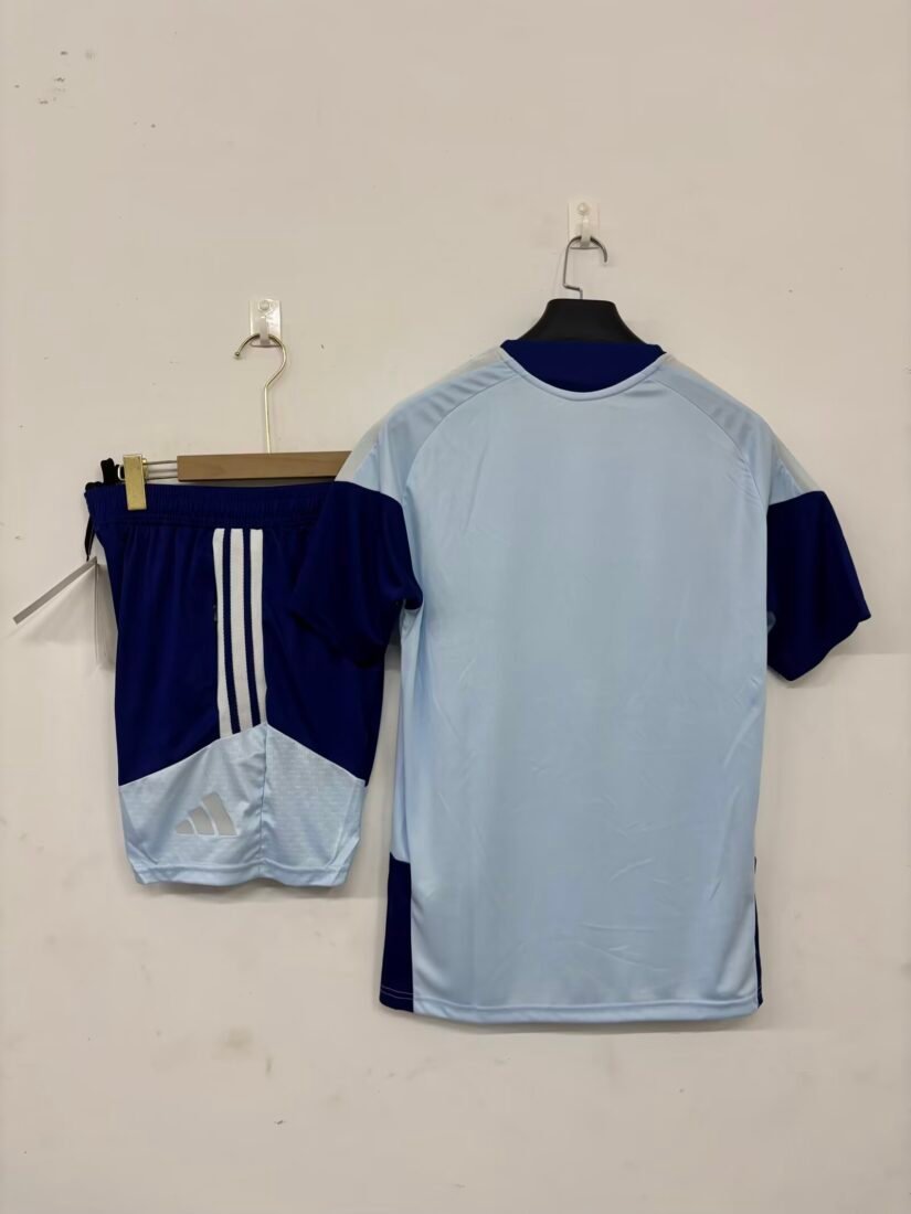 26-27 Ajax Sky Blue Short-Sleeve تدريب Shirt S-2XL 3