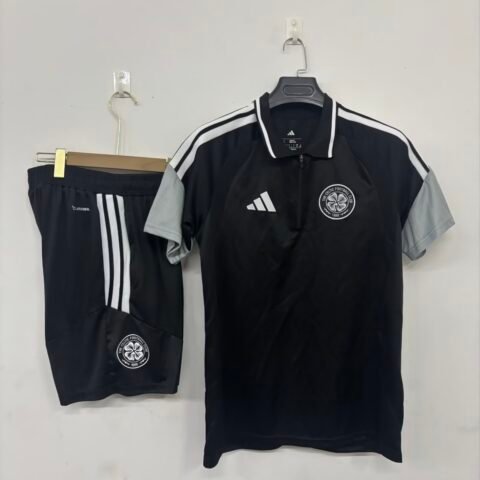 (26/27) Celtic Black Polo قميص Set S-3XL
