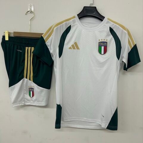 (26/27) Italian White Short Sleeve تدريب قميص S-2XL