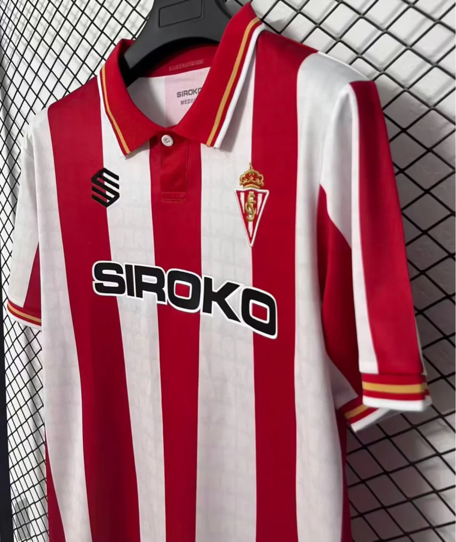 (26/27) Gijon Home Jersey Jersey Calcio/ Jersey Football/ Fulbol T-Jersey S-4XL 5