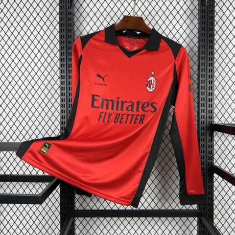 (26/27) Mens AC Milan الرابع أكمام طويلة قميص S-4XL