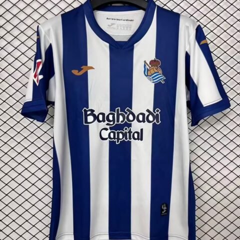 (26/27) Real Sociedad Blue And White Home S-2XL