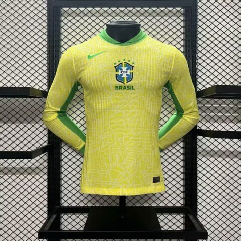 (24/25) Player Brazil الأساسي Long Sleeves قميص S-2XL