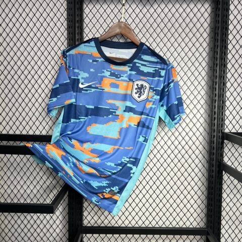 (24/25) Netherlands Euro Pre-Match تدريب طقم قميص S-XXL