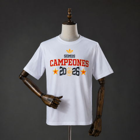 (26/27) Spain We Are Champions T-قميص White S-3XL