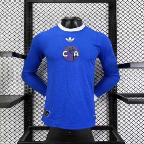 (26/27) Club America Player 110Th Blue أكمام طويلة S-2XL