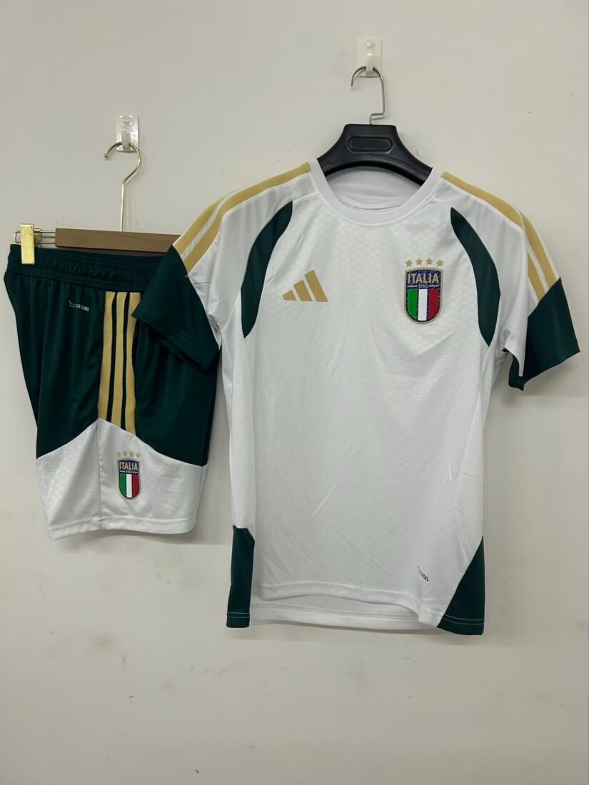 (26/27) Italian White Short Sleeve Training Trikot S-3XL 4