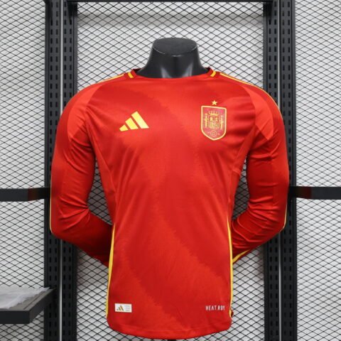 (24/25) Spain Player Long Sleeve National Team Jersey S-XXL