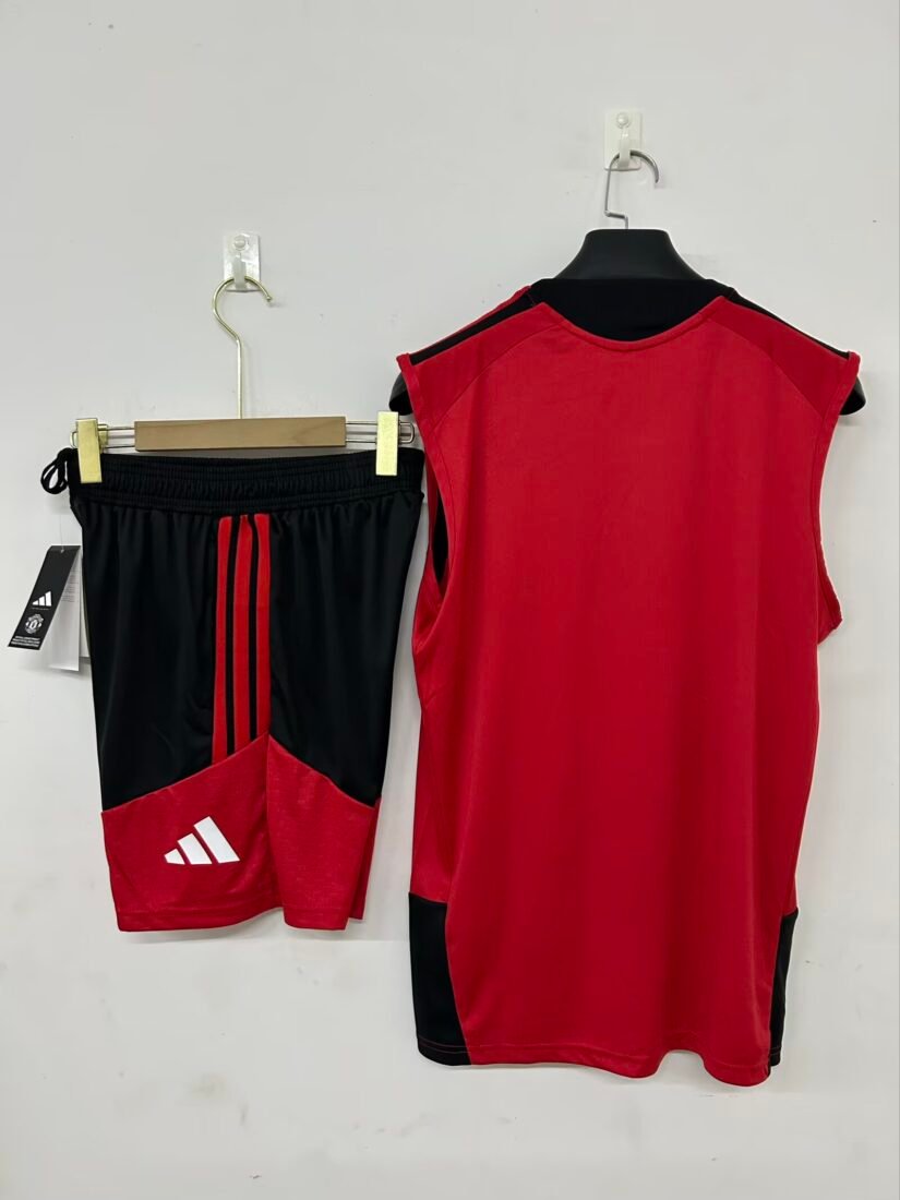 (26/27) Manchester United Red قميص تدريب طقم S-3XL 3