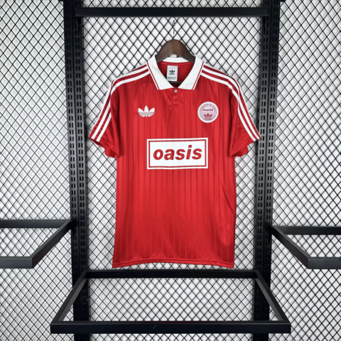 (25/26) Adidas X Oasis Tour Jacquard Red With Font 25 Jersey Size S-4XL