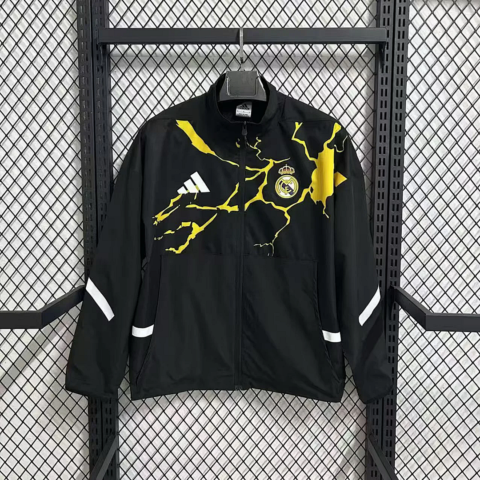 (25/26) Real Madrid Special Version Black Windbreaker Jacket Top S-3XL