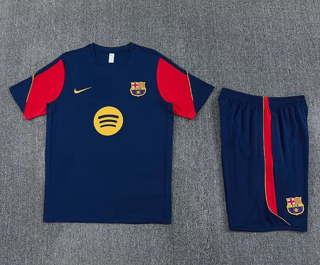 (26/27) B-A Dark Blue With Red Training Kit S-XXL 1