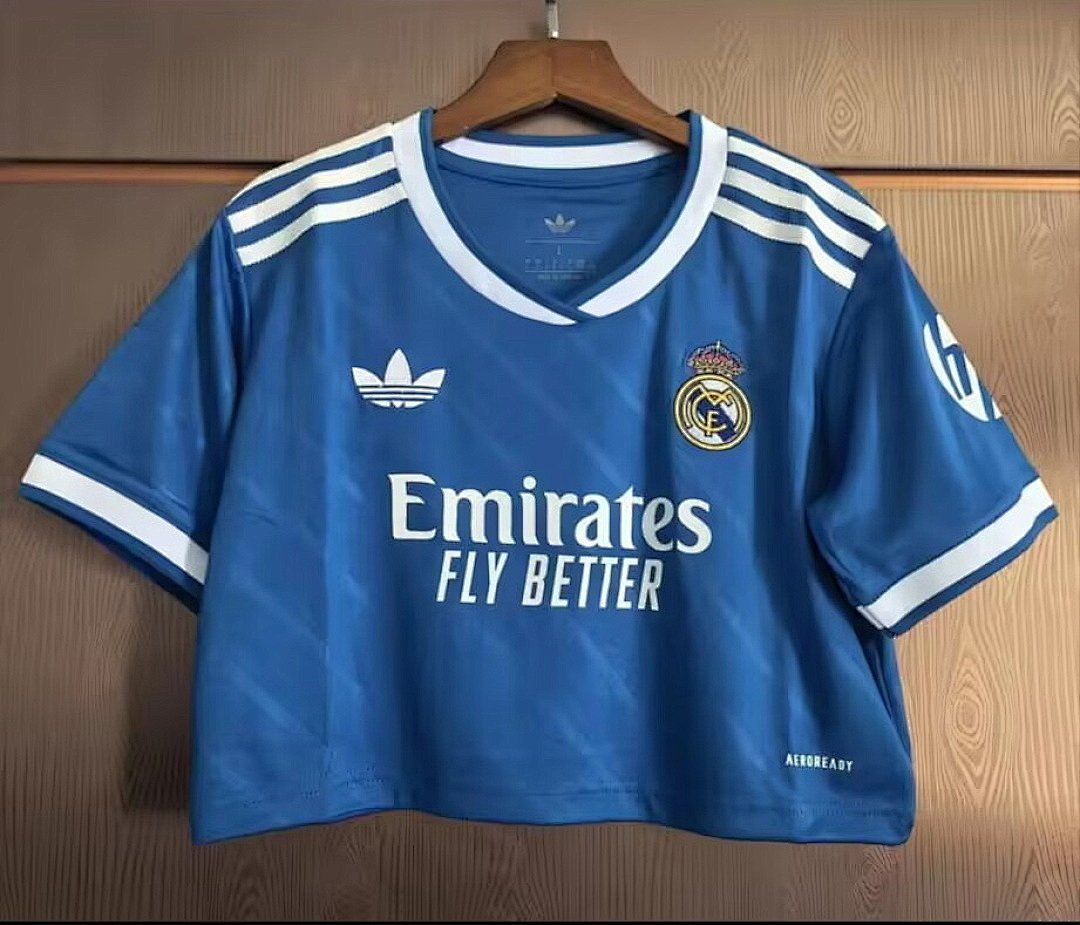 (25/26) Femme Real Madrid Third Cropped Maillot S-2XL 1