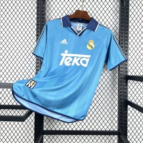 (99/00) كلاسيكي Real Madrid الثالث قميص S-2XL