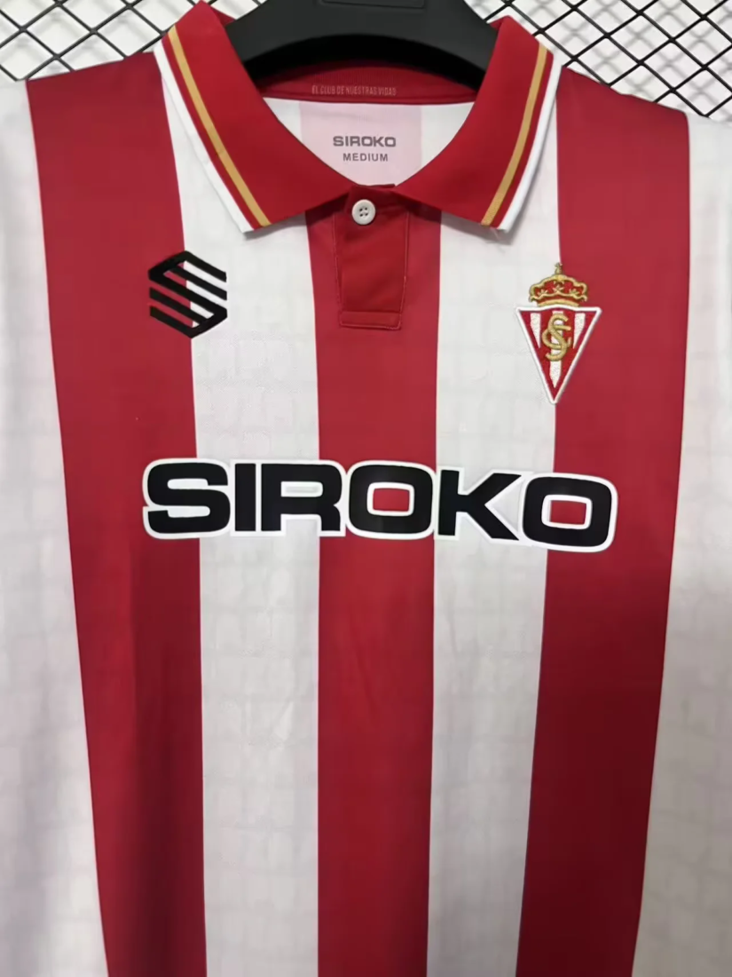 (26/27) Gijon Home Jersey Jersey Calcio/ Jersey Football/ Fulbol T-Jersey S-4XL 3