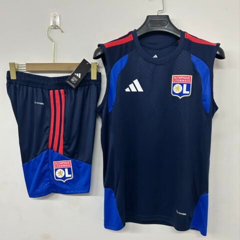 (26/27) Lyon Kids Blue T-Jersey Training Uniform S-3XL