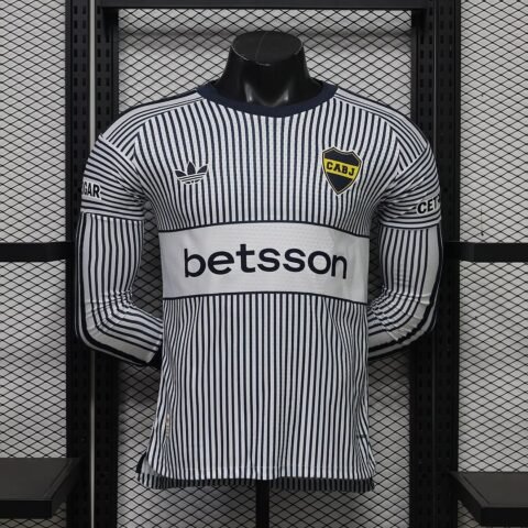 (26/27) Boca Juniors Visitante Manga Longa Player S-2XL