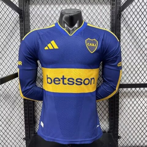 (26/27) Boca Juniors Junior Player أكمام طويلة الأساسي S-2XL