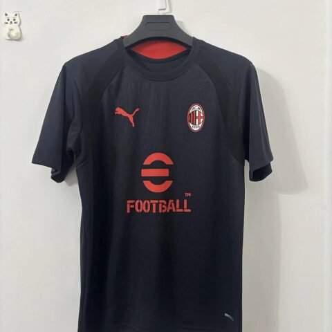 (26/27) AC Milan Black Training Shirts S-3XL