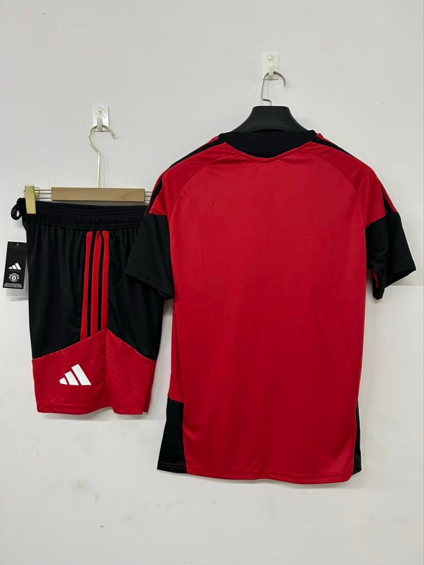 (26/27) Manchester United Red Short Sleeve تدريب قميص S-3XL 2