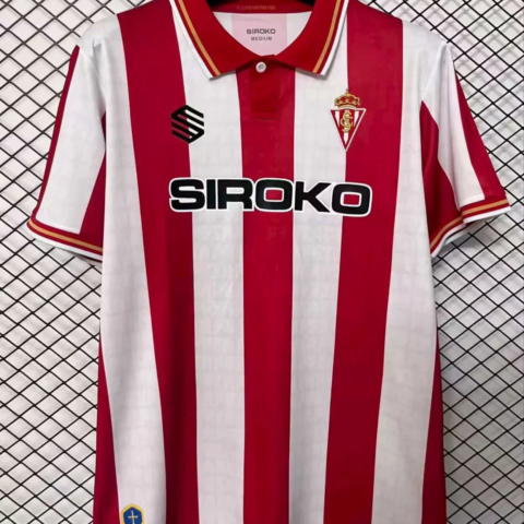 (26/27) Gijon Home Jersey Jersey Calcio/ Jersey Football/ Fulbol T-Jersey S-4XL