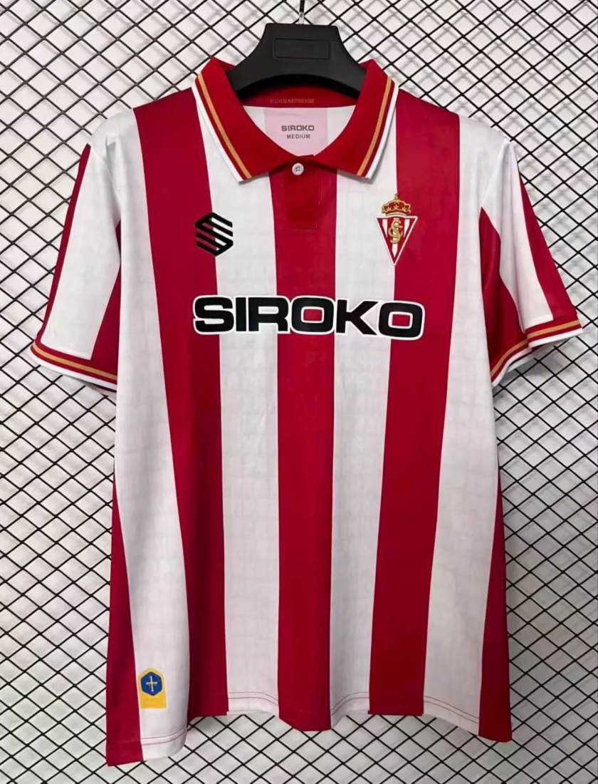 (26/27) Gijon Home Jersey Jersey Calcio/ Jersey Football/ Fulbol T-Jersey S-4XL 2