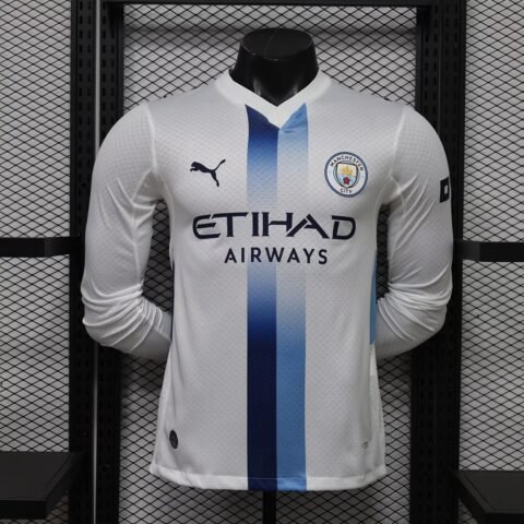 (26/27) Manchester City أكمام طويلة Player Cheap الاحتياطي قميص كرة قدم S-2XL