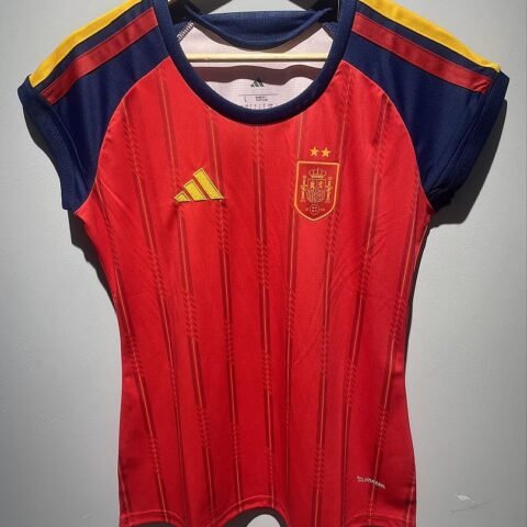 (26/27) Spain 26 Two Star Home Girl Size Jersey Without Sleeve S-XXL