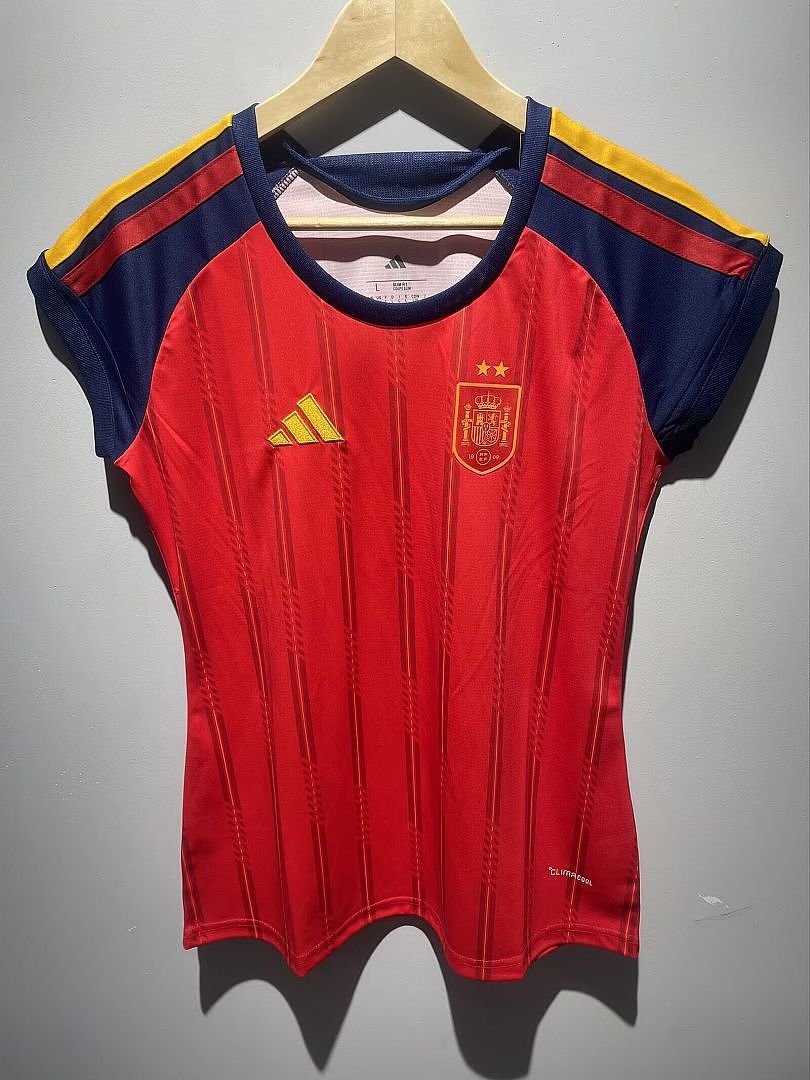 (26/27) Spain 26 Two Star Home Girl Size Jersey Without Sleeve S-XXL 1