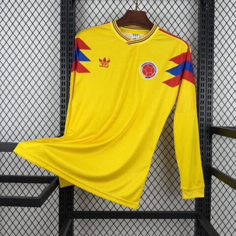(1990) كلاسيكي Colombia الأساسي أكمام طويلة قميص S-2XL