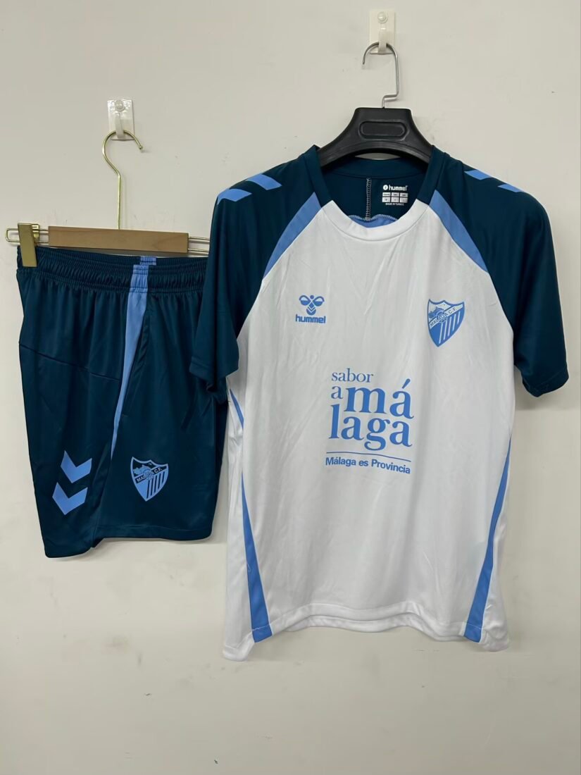 (25/26) Malaga White Short Sleeve تدريب قميص S-3XL 2