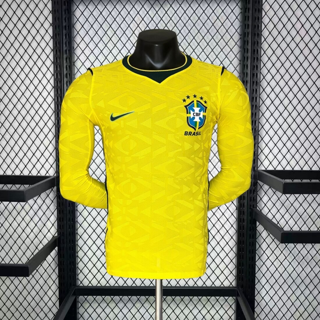 (2026) Mens Brazil World Cup Home Long Sleeve Jersey Player S-XXL 4