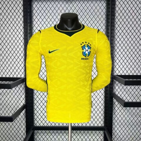 2026) Mens Brazil الأساسي أكمام طويلة قميص Player S-2XL