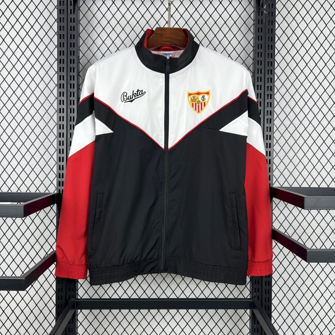 Mens Sevilla Fc 2025 Retro Windbreaker Álbum Soccer Jersey& Retro Shirts S-3XL 20