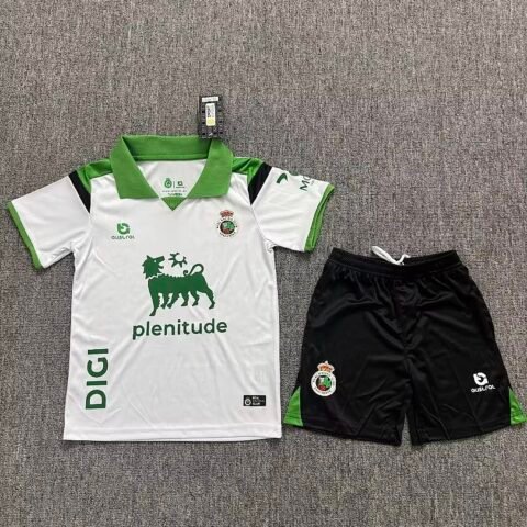 (26/27) Racing De Santander Home Kids Cheap Soccer Jersey And Shorts Álbum 16-28
