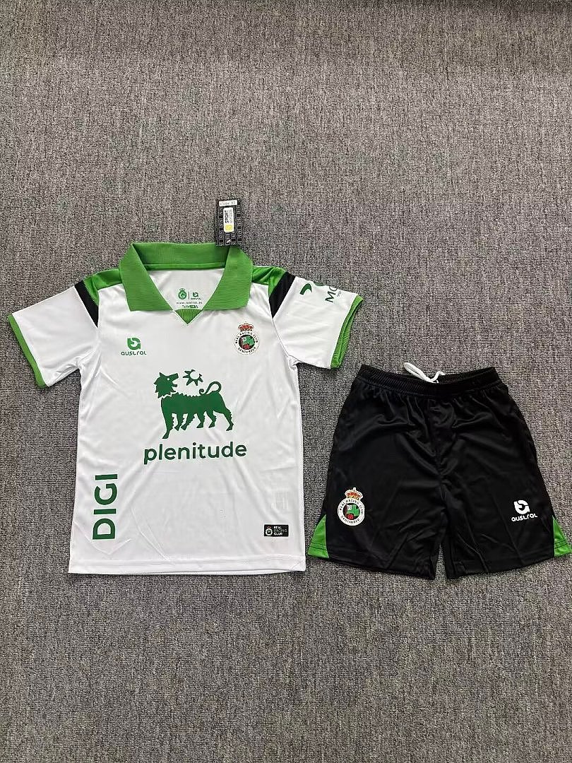 (26/27) Racing De Santander Home Kids Cheap Soccer Jersey And Shorts Álbum 16-28 2