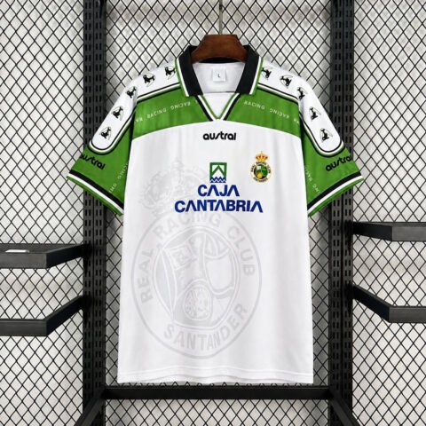 (97/98) Racing De Santander Home Retro Kit Vintage Shirtaaaajerseys Dropshipping Álbum S-2XL