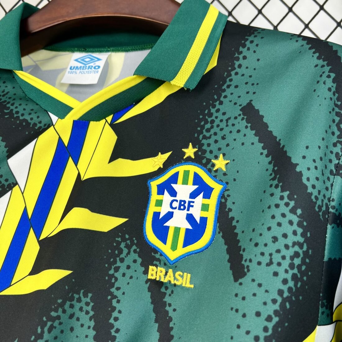 1994 Brazil Goalkeeper Jersey Long Sleeve Retro Version 13