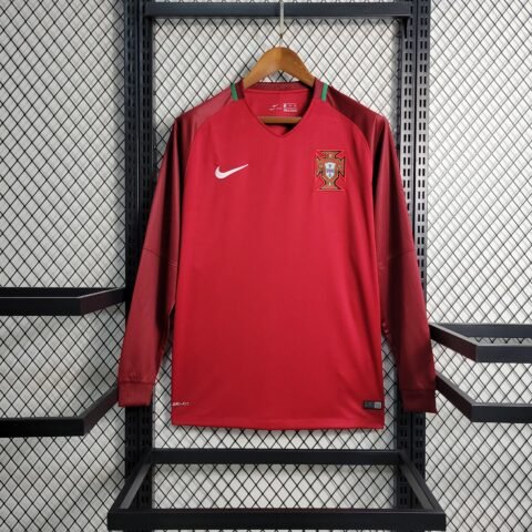 16/17 Portugal Home Long Sleeve Retro Version S-2XL