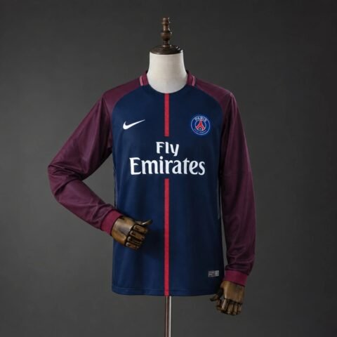 17/18 PSG Domicile Maillot Manches Longues Rétro Version S-2XL